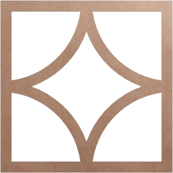 Ekena Millwork Statesman Wood Fretwork Pierced Ceiling Medallion, Wood (Paint Grade), 32"OD x 20 1/2"ID x 3/8"T CMWP32X32X0375STMF - main
